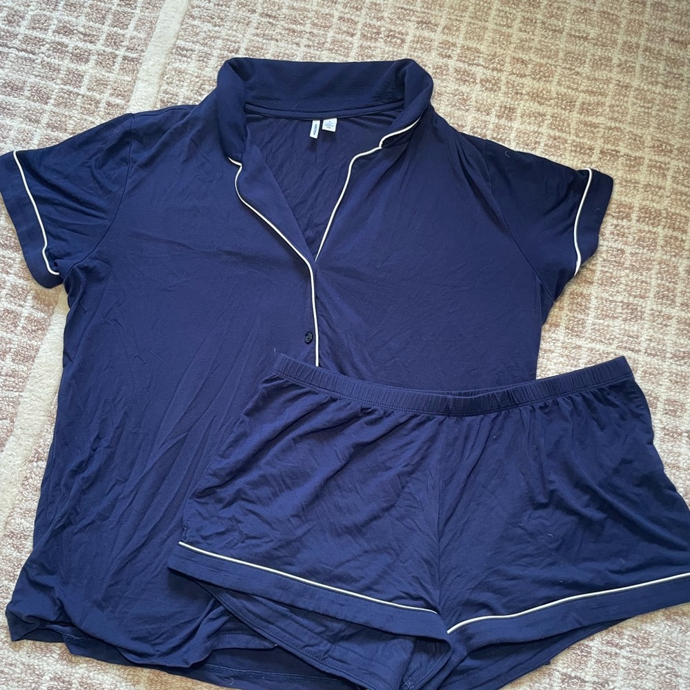 Navy Blue Nordstrom Moonlight Short PJ Set